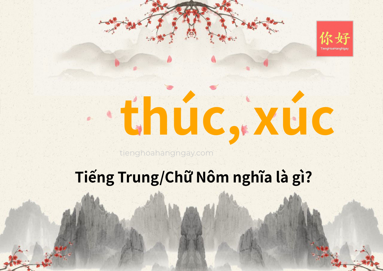 thúc, xúc tiếng Trung là gì?